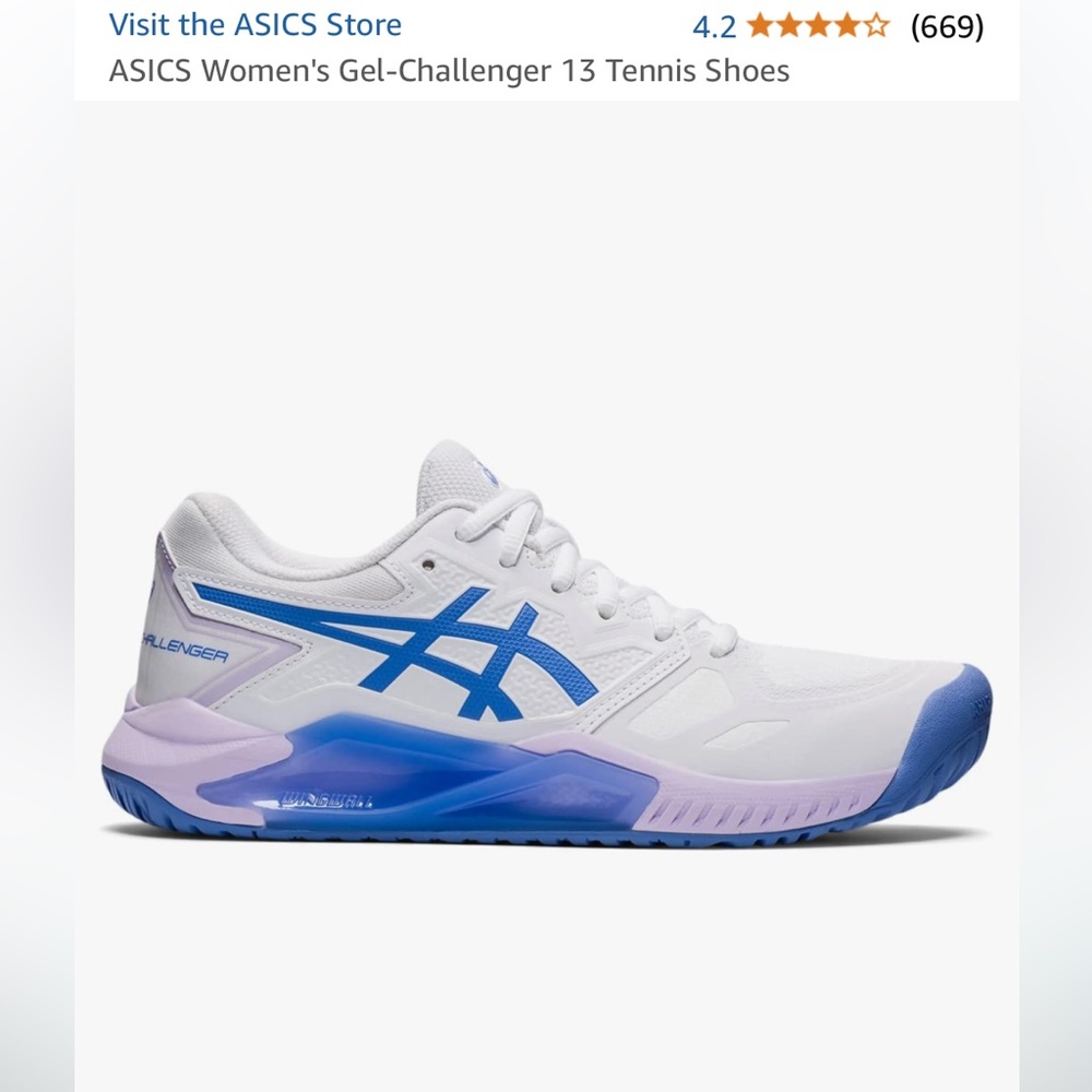Asics women’s gel challenger tennis or pickleball shoes 10.5
